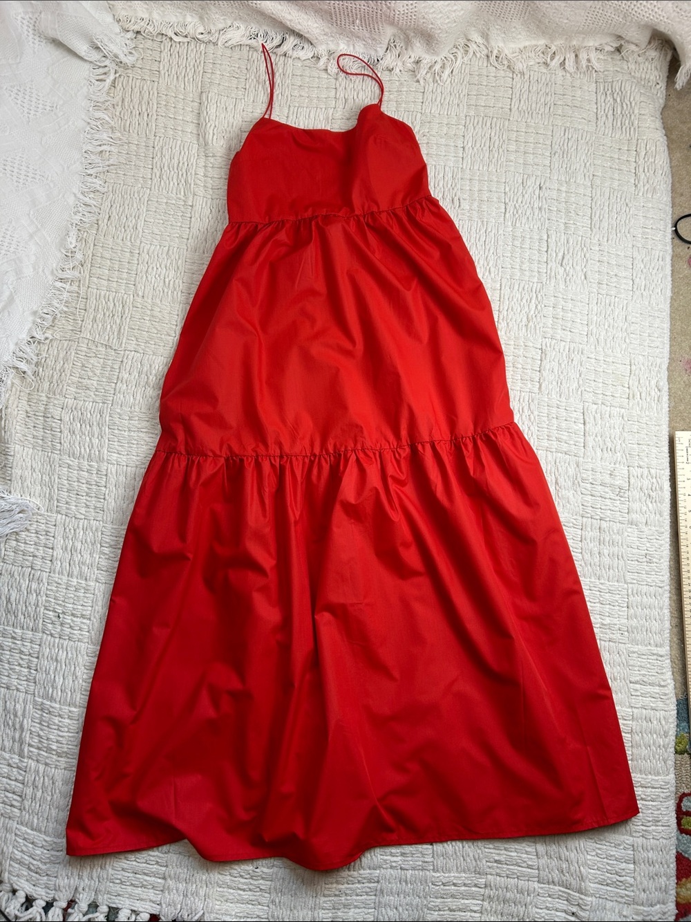 NWT Commense Solid Backless Long Dress Red Small - Picture 2 of 8